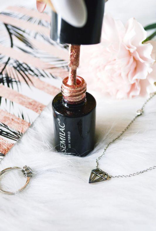 Semilac lakier hybrydowy, 094 Pink Gold