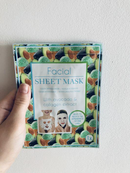 Mascot Europe Maseczka na twarz w płacie, Facial Sheet Mask, Avocado & Collagen Extract