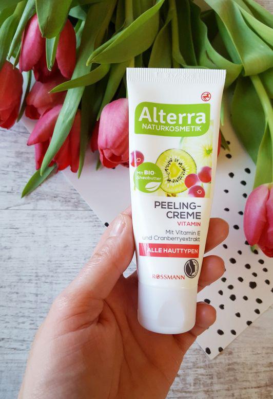 Alterra Peeling do twarzy, Peeling - Creme, Witamina E i żurawina