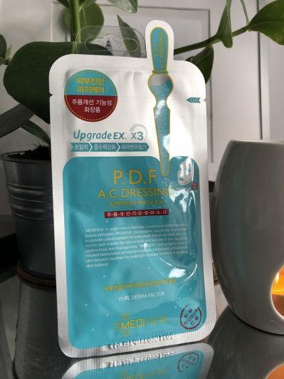 Mediheal Maska do twarzy w płacie, P.D.F. A.C Dressing Ampoule Mask Ex A, kojąco-regenerująca