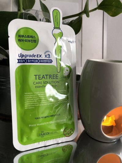 Mediheal Maska do twarzy w płacie, TeaTree Care Solution, Zielona herbata