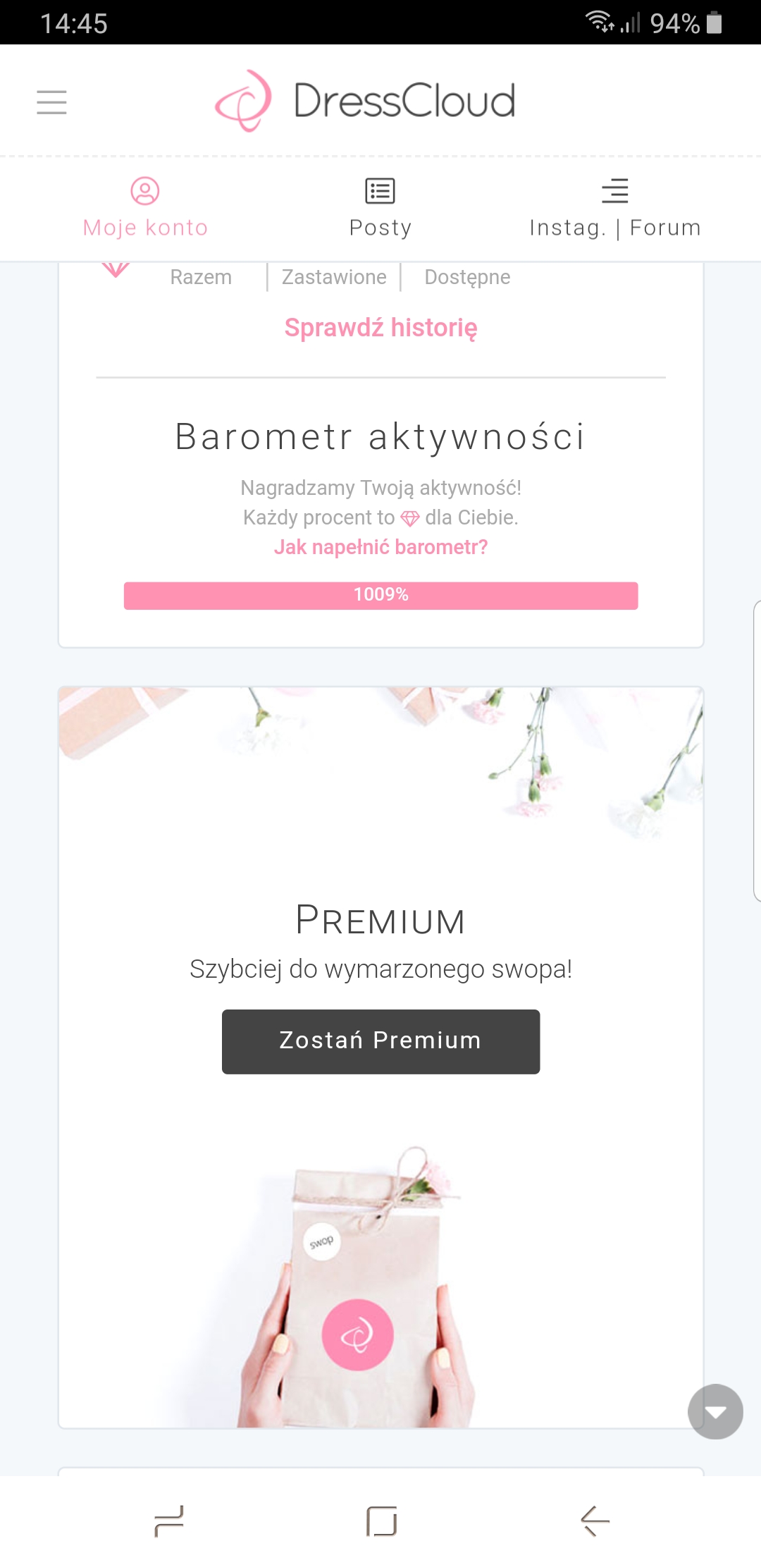 Ile macie dziś % w barometrze?