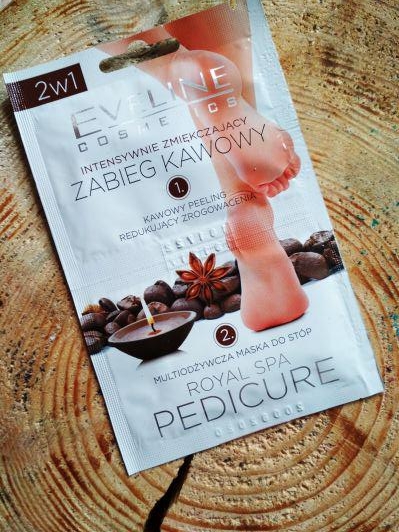 Eveline Royal SPA Pedicure, Intensywnie zmiękczający zabieg kawowy 2 w 1