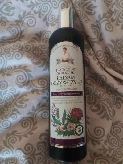 Babuszka Agafia Balsam odżywczy nr 3 lopianowy propolis, Tradycyjny syberyjski, Przeciw wypadaniu włosów