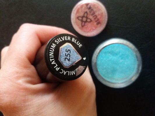 Semilac Lakier hybrydowy , 255 platinum silver blue