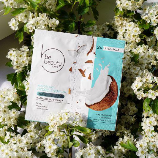 BeBeauty Care, Maseczka do twarzy, Kokosowa hydro-esencja, Nawilżająca
