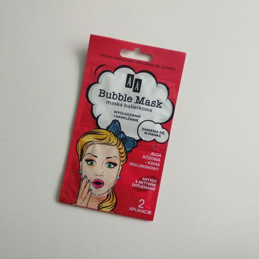 Bubble Mask, Maska bąbelkowa do twarzy, Wygładzenie i nawilżenie, Alga różowa + kwas hialuronowy