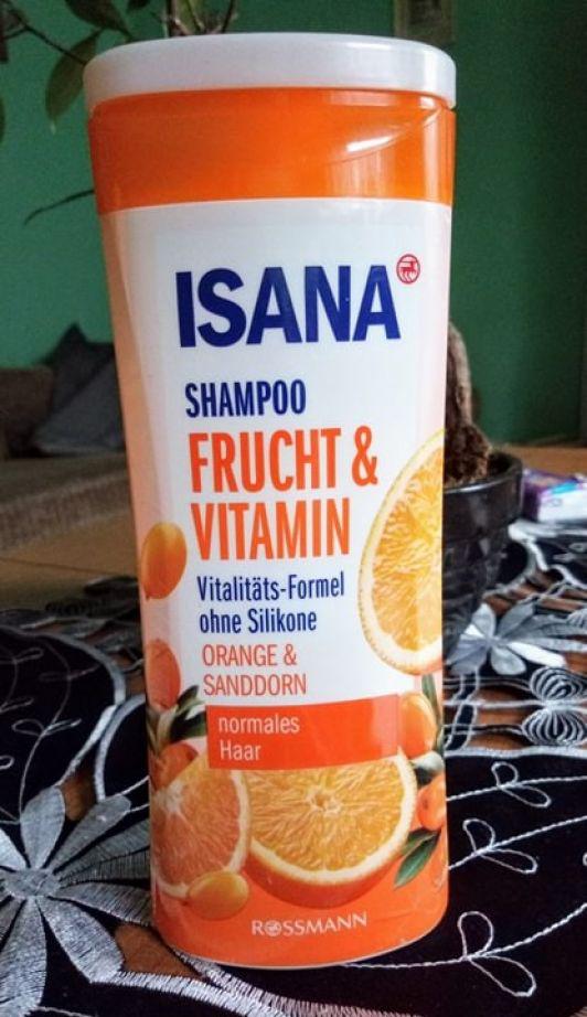 Isana Szampon do włosów normalnych, Frucht & Vitamin, pomarańcza i rokietnik