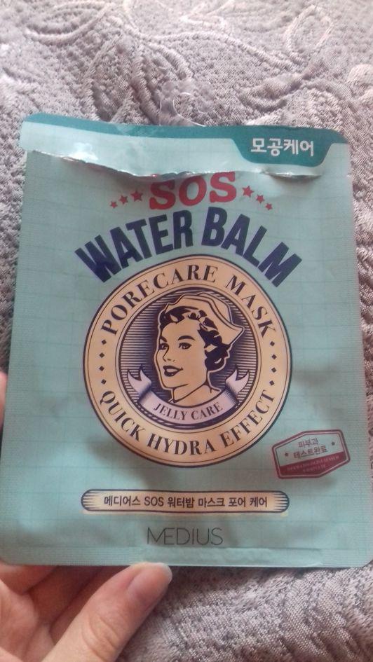 Medius Maska do twarzy w płacie, SOS, Oczyszczająca, Water Balm