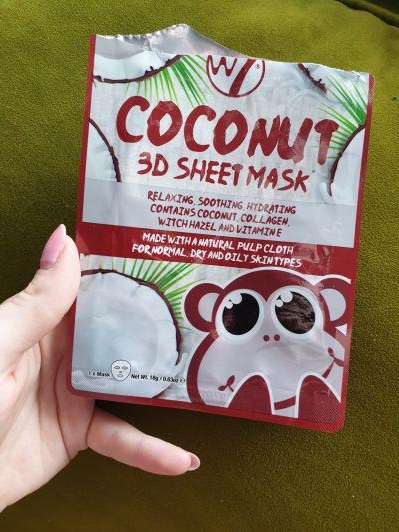 W7 Maseczka do twarzy w płacie, Coconut 3D Sheet Mask