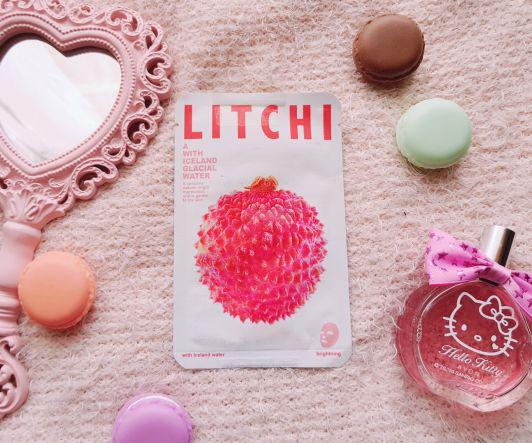 Mishe Maska do twarzy w płacie, Litchi, Z wodą lodowcową