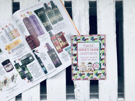 Mascot Europe Maska do twarzy w płacie, Facial Sheet Mask, With Wine Extract & Retinol Derivative