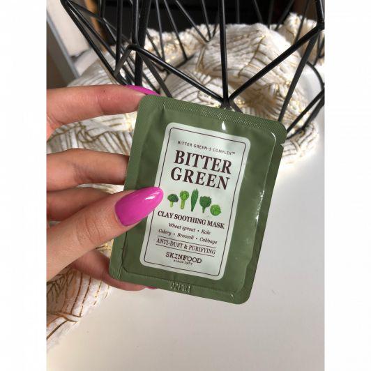 SkinFood, Bitter Green, Clay Soothing Mask (Kojąca maseczka z glinką do twarzy `Gorzka zieleń 
