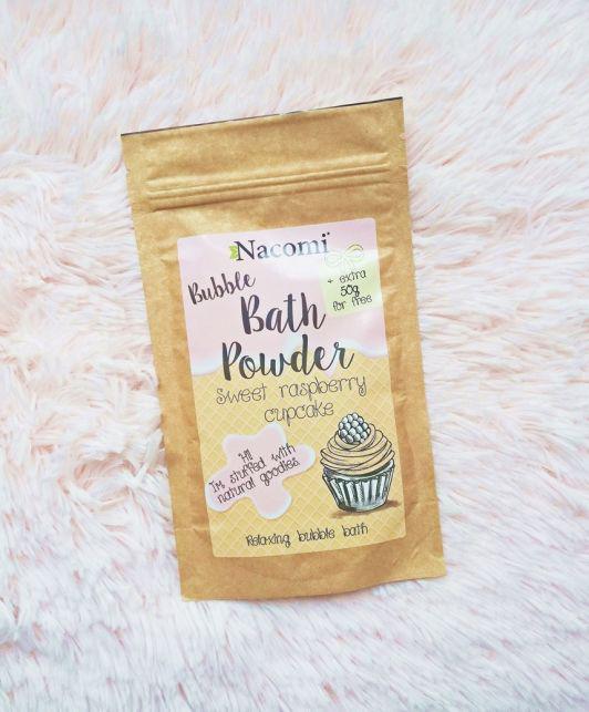 Nacomi Puder do kąpieli, Bubble Bath Powder, Sweet Raspberry Cupcake