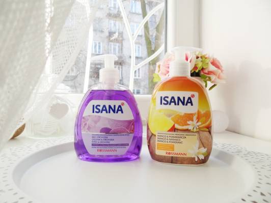 isana mydlo do rak w plynie mango i pomarancz