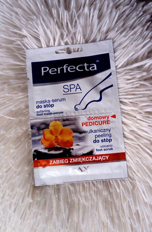 Perfecta SPA, Domowy pedicure, Zabieg zmiękczający, Maska-serum do stóp + wulkaniczny peeling