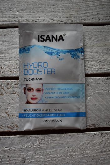 Isana Hydro Booster, Maska do twarzy w płacie, Nawilżająca, Hyaluron & Aloe Vera