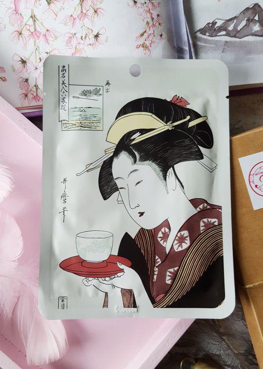Mitomo Maska do twarzy w płacie, Koenzym Q10 i Lithospermum, Ukiyo-e officinale