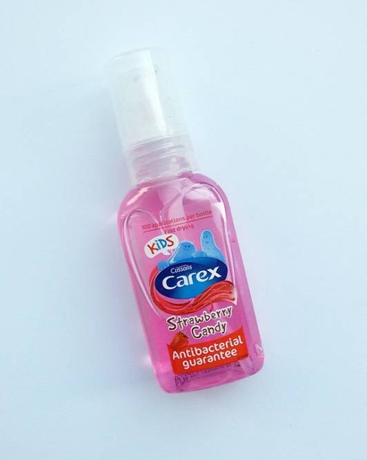 carex kids antybakteryjny zel do rak strawberry candy