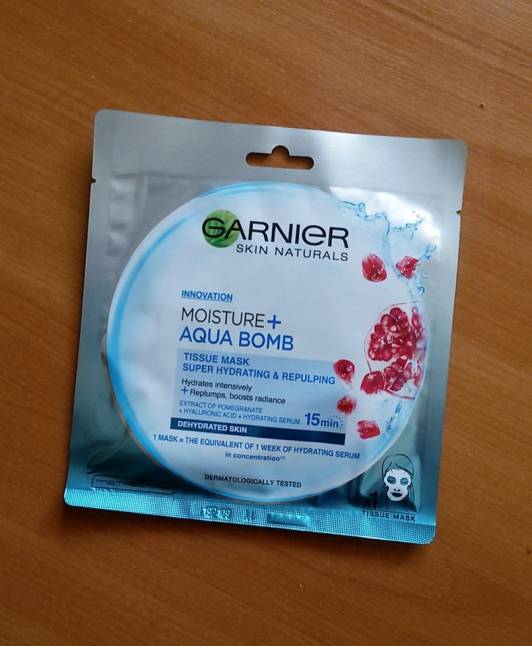 garnier skin naturals maska do twarzy w placie moisture  aqua bomb