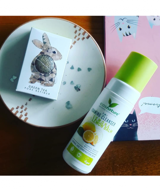 Cosnature Pianka oczyszczająca do twarzy, 3w1 z cytryną i melisą, Naturalna