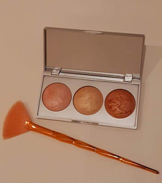 Golden Rose Strobing Highlighter Palette, Paleta rozświetlaczy do twarzy, High Impact Glow