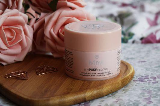 Miya Cosmetics myPUREexpress, Maseczka do twarzy, 5 minutowa, Oczyszczająca, Kwas azelainowy + glicyna