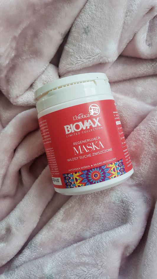 L'biotica Biovax, Limited Collection, Japońska wiśnia i mleko migdałowe, Maska do włosów regenerująca