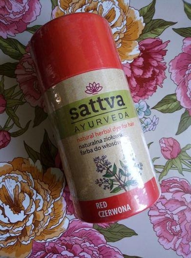 Sattva Naturalna ziołowa farba do włosów, Czerwona