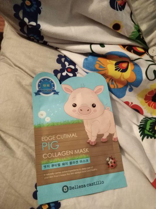 Belleza Castillo Maska do twarzy w płacie, Pig Collagen Mask