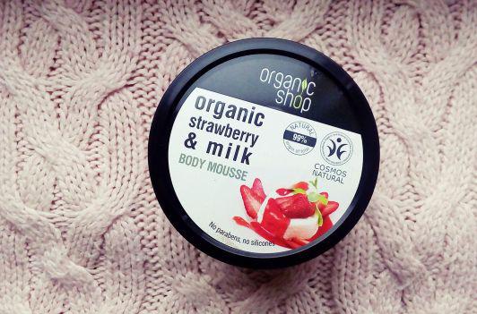 Organic Shop Mus do ciała, Truskawka i mleko
