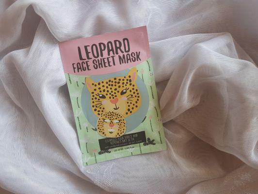 Leopard Face Sheet Mask Głęboko oczyszczająca maseczka w płacie z ekstraktem z liści pachnotki