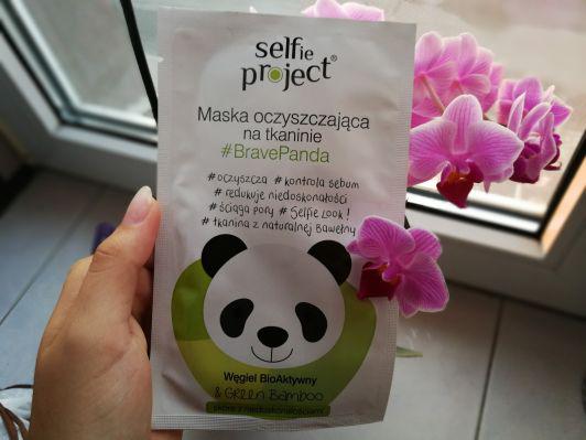Selfie Project Maska do twarzy w płacie, Na tkaninie, #BravePanda