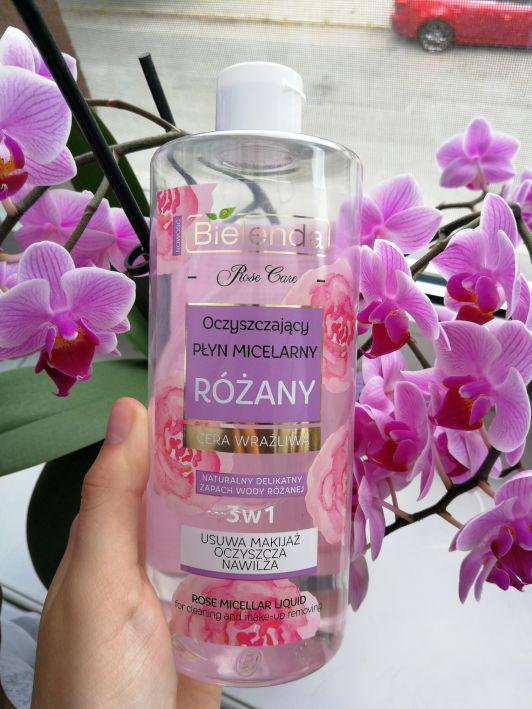 Bielenda Rose Care, Płyn micelarny do twarzy, Różany, Oczyszczający, Cera wrażliwa, 3 w 1