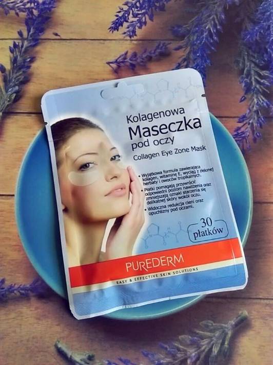 Purederm, Maska pod oczy w płatkach, Kolagenowa