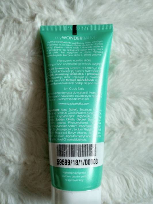 miya cosmetics mywonderbalm im coco nuts krem do twarzy intensywnie nawilzajacy olejek kokosowy