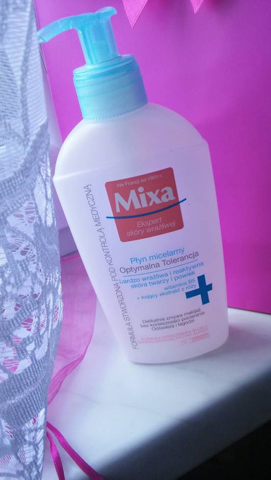 mixa plyn micelarny optymalna tolerancja bardzo wrazliwa i reaktywna skora twarzy i powiek