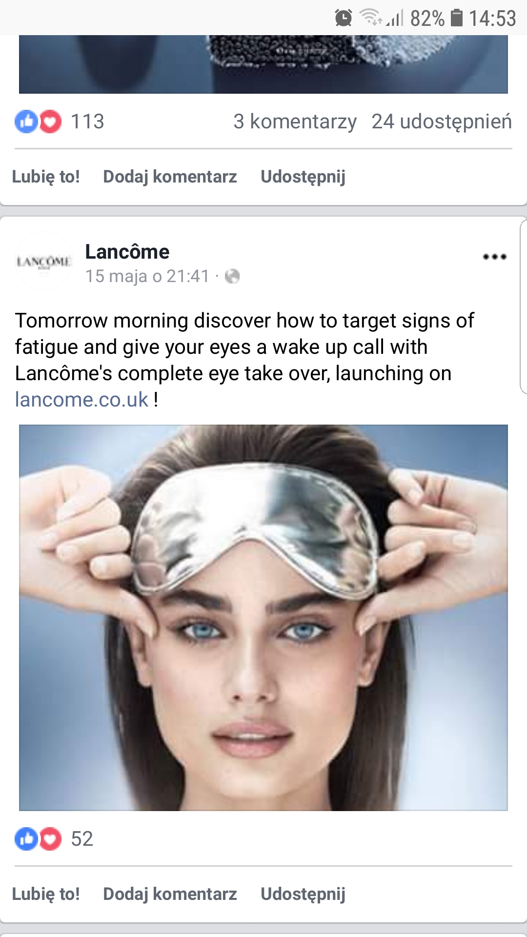 Darmowa próbka kremu pod oczy lancome