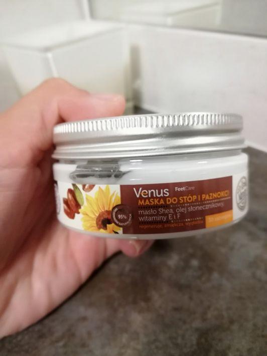 Venus Nature, Maska do stóp i paznokci, Masło shea, olej słonecznikowy, witaminy E i F