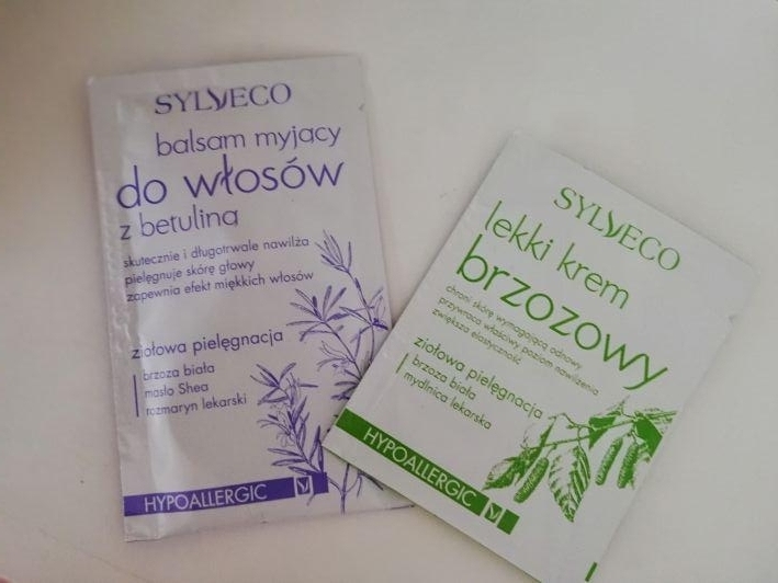 Próbki Sylveco krem brzozowy, balsam myjący do włosów z betuliną 