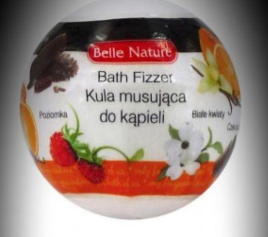 Belle Nature Musująca kula do kąpieli, Bath fizzer, Poziomka i białe kwiaty