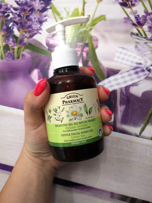 Green Pharmacy Żel do mycia twarzy, Delikatny, Zielona herbata