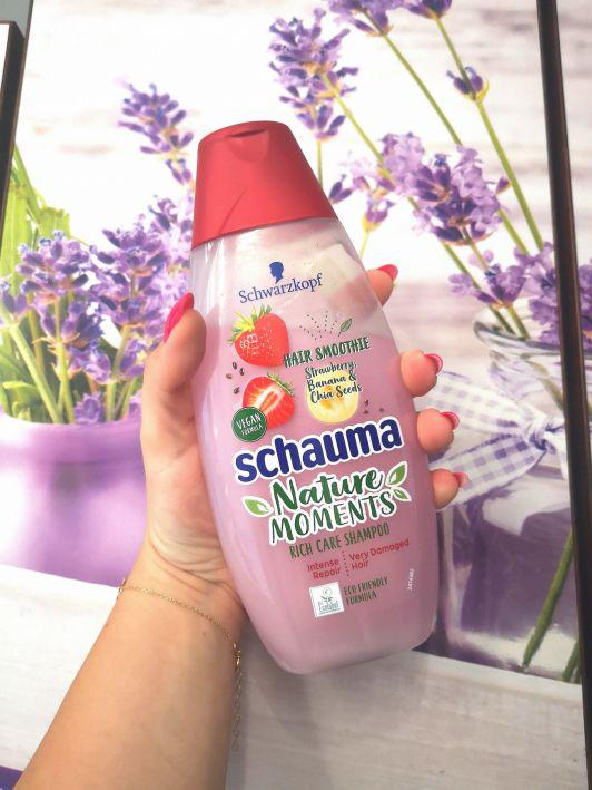 Schwarzkopf Schauma, Nature Moments, Szampon do włosów, Strawberry & Banana & Chia Seeds