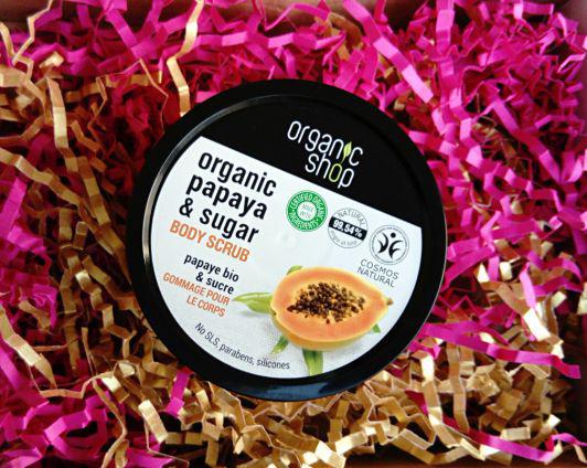 Organic shop scrub do ciała papaya i cukier