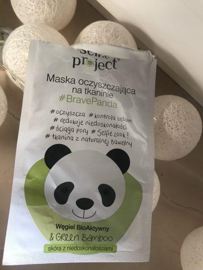 Selfie Project Maska do twarzy w płacie, Na tkaninie, #BravePanda