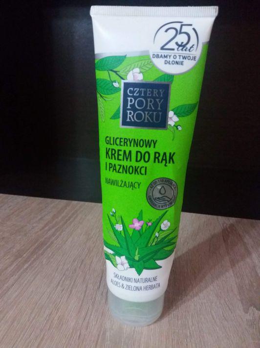 Cztery Pory Roku Krem do rąk, Glicerynowy, Nawilżający, Aloes i zielona herbata