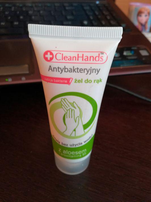 CleanHands Antybakteryjny żel do rąk, Z aloesem i prowitaminą B5