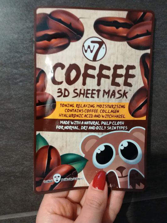 W7 Maska do twarzy w płacie, Coffee 3D Sheet Mask