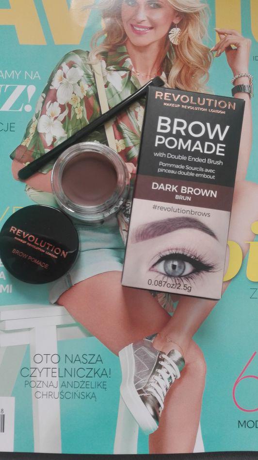 Makeup Revolution Brow Pomade, pomada do brwi, Dark Brown