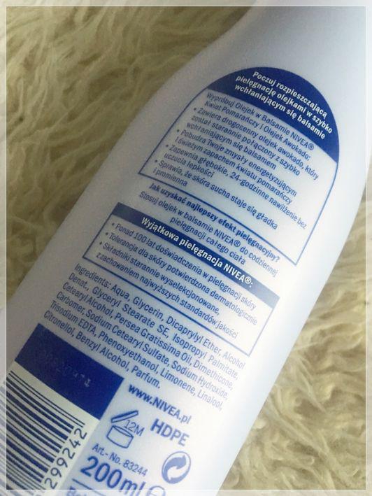 Nivea, Olejek w balsamie - Kwiat pomrańczy